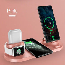 Load image into Gallery viewer, 6 in 1 Wireless Charger Dock Station for iPhone/Android/t Charging For Apple Watch AirPods Pro