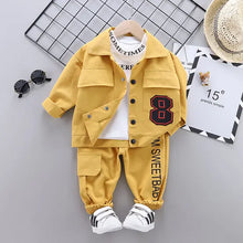 Load image into Gallery viewer, Boys Jacket Suit T-Shirt Pants 3Pcs/sets  Infant an Toddler Sportswear