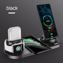 Load image into Gallery viewer, 6 in 1 Wireless Charger Dock Station for iPhone/Android/t Charging For Apple Watch AirPods Pro