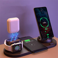 Load image into Gallery viewer, 6 in 1 Wireless Charger Dock Station for iPhone/Android/t Charging For Apple Watch AirPods Pro