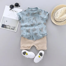 Load image into Gallery viewer, Fashion Baby Boy Summer Casual Clothes Set Top Shorts 2PCS