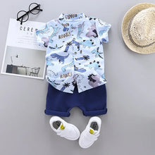 Load image into Gallery viewer, Fashion Baby Boy Summer Casual Clothes Set Top Shorts 2PCS