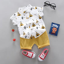 Load image into Gallery viewer, Fashion Baby Boy Summer Casual Clothes Set Top Shorts 2PCS