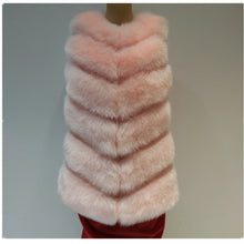 Load image into Gallery viewer, Lisa Colly Women Long Fox Fur Vest Women Winter Fashion