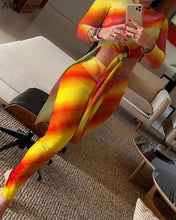 Load image into Gallery viewer, Sexy Two Piece Outfits Solid Knotted Top & High Waist Pants Set