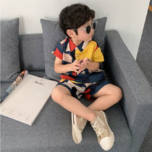 Load image into Gallery viewer, Boy Cotton Clothes Set Shirt+Shorts 2PCS Summer Infant