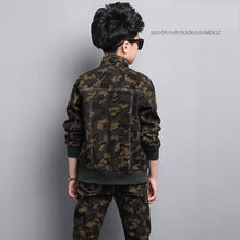Load image into Gallery viewer, Boys camouflage cotton 100% sports sets long-sleeve + pants 2pcs
