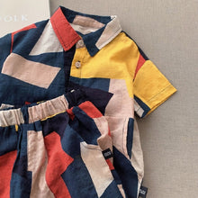 Load image into Gallery viewer, Boy Cotton Clothes Set Shirt+Shorts 2PCS Summer Infant