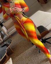 Load image into Gallery viewer, Sexy Two Piece Outfits Solid Knotted Top & High Waist Pants Set