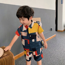 Load image into Gallery viewer, Boy Cotton Clothes Set Shirt+Shorts 2PCS Summer Infant