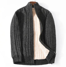 Load image into Gallery viewer, Winter Sweater Male Lamb Cashmere Knitted Black Cotton Polyester