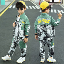 Load image into Gallery viewer, Boys camouflage suit two piece set camouflage