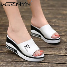 Load image into Gallery viewer, Summer Outdoor Women Wedges Slippers Slip-On Shoes