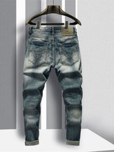 Load image into Gallery viewer, Ripped Retro Blue Scrape Young Beggar Jeans
