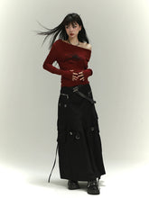 Load image into Gallery viewer, Young Adult Early Autumn Sexy Chic Slant Shoulder Long Sleeves Tops