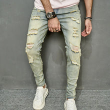 Load image into Gallery viewer, Men Vintage Ripped Skinny Pencil Jeans Pants
