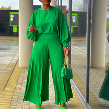 Load image into Gallery viewer, Fashion Rached Women Casual Solid Pleated Two-Piece Outfit Loose Fit