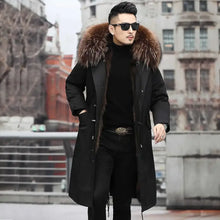 Load image into Gallery viewer, Bomber Jackets for Men Thick Warm Coat New Style Pie Overcomes Fur Mid-length.