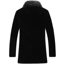 Load image into Gallery viewer, AYUNSUE 100% Wool Coat Sheep Shearling Fur Coat Winter Jacket Men Raccoon Fur Collar Long Coats Men Jacket LSY080870 MY1133