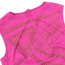 Load image into Gallery viewer, Fashion Diamonds Hot Rhinestones with Belt Wide Leg Jumpsuit Women