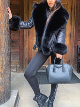 Load image into Gallery viewer, Classical Double Faced Fur Lined Jackets For Women Fox Fur Collar