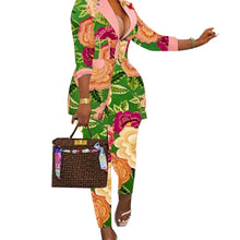 Load image into Gallery viewer, Women Set Long Sleeve Tunic High Waist Blazer Pants Suit