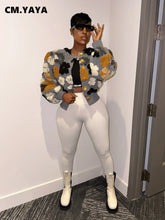 Load image into Gallery viewer, t Women Button Front Floral Appliques Long Sleeve Jacket Thick Warm