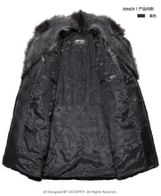 Load image into Gallery viewer, AYUNSUE 100% Wool Coat Sheep Shearling Fur Coat Winter Jacket Men Raccoon Fur Collar Long Coats Men Jacket LSY080870 MY1133