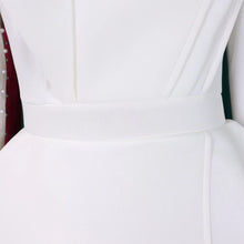 Load image into Gallery viewer, Luxury Jumpsuits for Women Round Neck Beaded Transparent Sleeve High Waisted Elegant