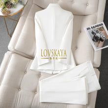 Load image into Gallery viewer, White small suit feminine temperament casual niche professional coat formal dress spring and autumn new styles