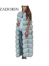 Load image into Gallery viewer, ZADORIN Luxury Women X- Long Fox Fur Vest Furry Soft