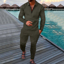 Load image into Gallery viewer, Men's Two-piece Suit Fashion Long Sleeve Sweatshirt and Long Pants
