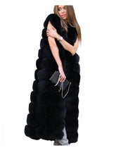 Load image into Gallery viewer, ZADORIN Luxury Women X- Long Fox Fur Vest Furry Soft