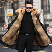 Load image into Gallery viewer, New Style Pie Overcomes Men’s Fur Mid-length Thick Warm Mink Fur Coat