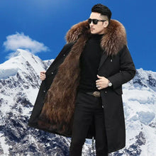 Load image into Gallery viewer, New Style Pie Overcomes Men’s Fur Mid-length Thick Warm Mink Fur Coat