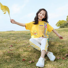 Load image into Gallery viewer, Girls Summer Short Sleeve Shirts+Full Length Pants 2pcs Sets