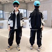 Load image into Gallery viewer, Fashion Boys Clothing Patchwork Long Sleeve Sets