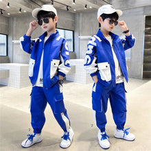 Load image into Gallery viewer, Fashion Boys Clothing Patchwork Long Sleeve Sets