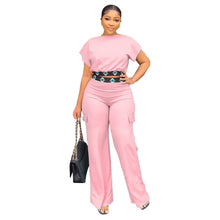 Load image into Gallery viewer, Summer Fashion Casual Two Piece Set African Women Casual Bat Sleeve