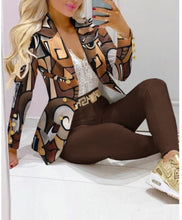 Load image into Gallery viewer, Women's Set Long Sleeve Blazer Pants Suit Lady