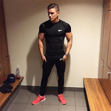Load image into Gallery viewer, Quick Dry Fit Men Fitness T-shirt Elastic Sportswear Basketball Tshirt - nevaehshalo
