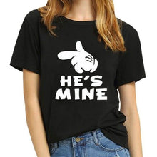 Load image into Gallery viewer, Funny Couple Matching Shirts Black White for Men Cotton T-shirts Women Tops - nevaehshalo