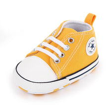 Load image into Gallery viewer, Baby Shoes Boy Girl Star Solid Sneaker Cotton Soft Anti-Slip Sole Newborn Infant First Walkers Toddler Casual Canvas Crib Shoes - nevaehshalo