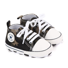 Load image into Gallery viewer, Baby Shoes Boy Girl Star Solid Sneaker Cotton Soft Anti-Slip Sole Newborn Infant First Walkers Toddler Casual Canvas Crib Shoes - nevaehshalo