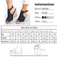 Load image into Gallery viewer, Women Sandals Female Suede Open Toe Cork Wedge Shoes Platform Buckle Strap Fashion Ladies Ankle Strap High Heels Shoes