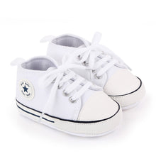 Load image into Gallery viewer, Baby Shoes Boy Girl Star Solid Sneaker Cotton Soft Anti-Slip Sole Newborn Infant First Walkers Toddler Casual Canvas Crib Shoes - nevaehshalo