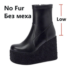 Load image into Gallery viewer, Newest Women Ankle Boots Fashion Punk Style High Platforms Wedges Heels