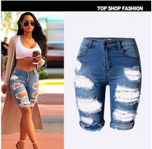 Load image into Gallery viewer, Women's High Waist Sexy Jeans Shorts Fashion Ripped Hole