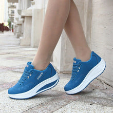 Load image into Gallery viewer, women running shoes sneakers female breathable thick bottom wedges outdoor