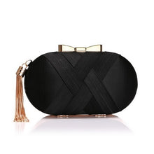 Load image into Gallery viewer, Bow Metal Women Day Clutches Tassel Luxurious Fashion Lady Evening Bags